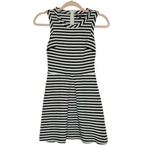 Madewell Black & White Striped Cotton Knit Afternoon Mini Dress Size XXS